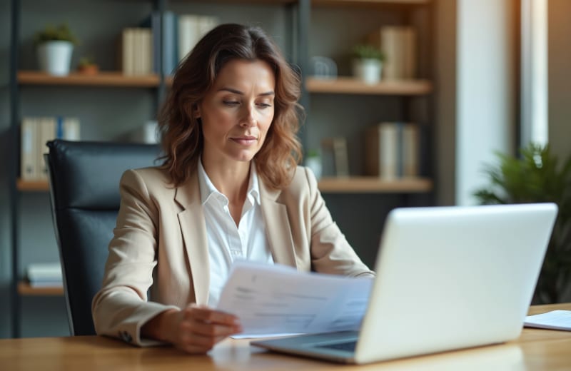 Legal documents and contracts being reviewed as part of the commercial property sale process