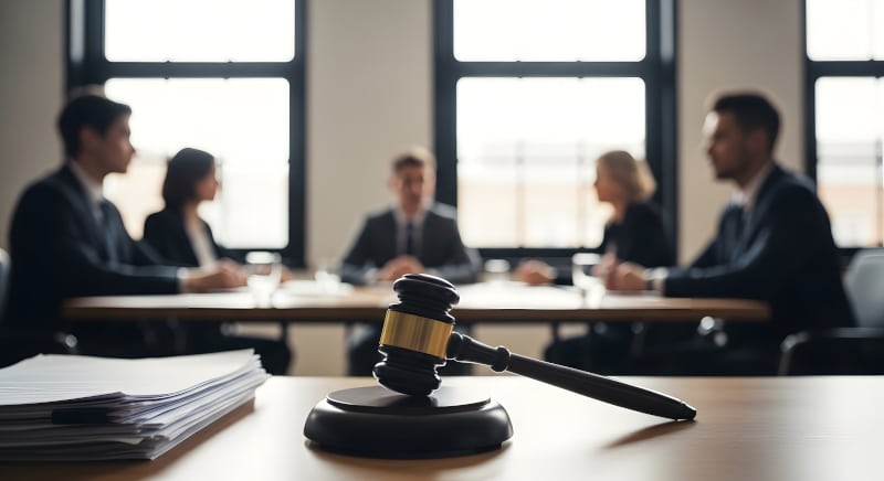 Professional mediation meeting to reach financial settlement agreement