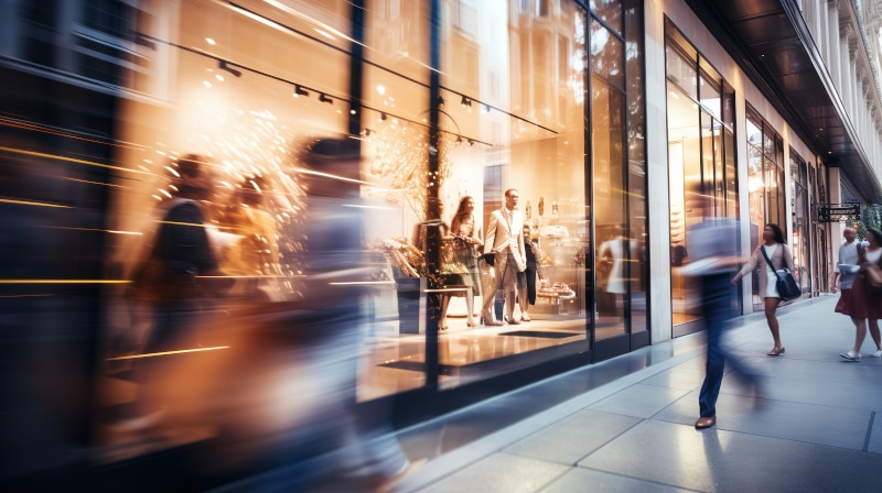 Commercial property with retail tenants, representing investment properties sold with leases in place